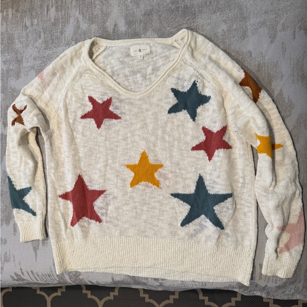 LOFT Lou & Grey Star Patterned Sweater - Multicolor